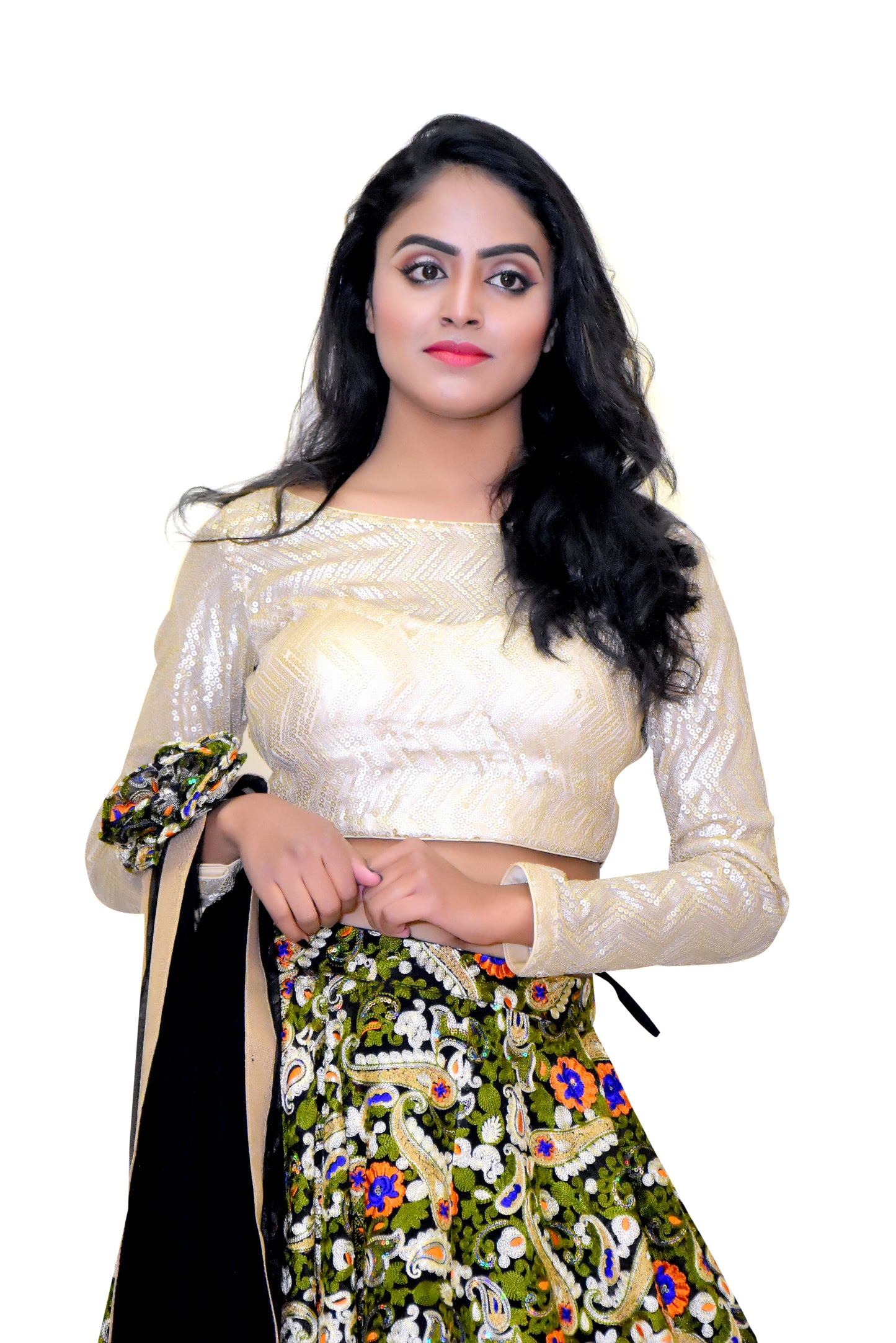 Golden & Black Lehenga